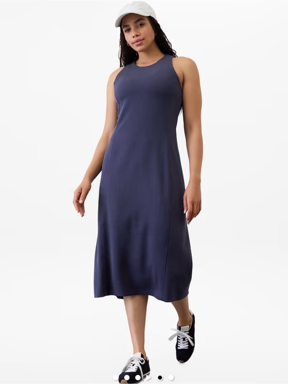 Athleta SeaSoft Midi Dress in Navy - sz L tall  - NWT - Picture 12 of 12